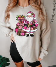 Load image into Gallery viewer, Pink leopard patchwork Santa