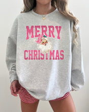 Load image into Gallery viewer, Merry Christmas pink vintage Santa