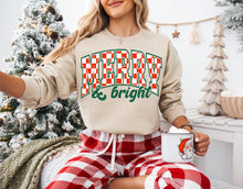 Load image into Gallery viewer, Merry & Bright varsity checkered