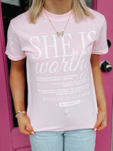 Load image into Gallery viewer, She is worthy tee