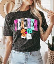 Load image into Gallery viewer, School professional leopard check bow