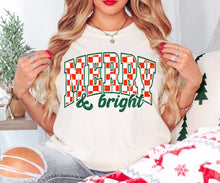 Load image into Gallery viewer, Merry & Bright varsity checkered