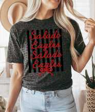 Load image into Gallery viewer, Salado Eagles stripe bow coquette