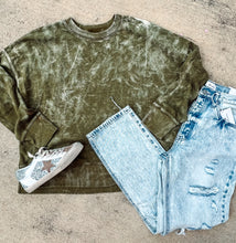 Load image into Gallery viewer, Bleached French Terry sweater