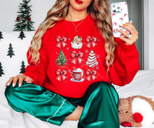 Load image into Gallery viewer, Santa + Christmas Tree Red Coquette