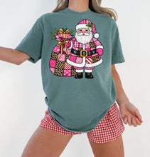 Load image into Gallery viewer, Pink leopard patchwork Santa