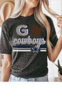 Load image into Gallery viewer, Go Cowboys faux glitter football design