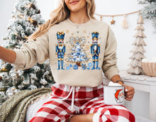 Load image into Gallery viewer, Blue nutcracker + Christmas tree