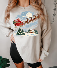Load image into Gallery viewer, 90s Santa sleigh vintage