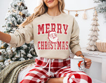 Load image into Gallery viewer, Merry Christmas distressed varsity