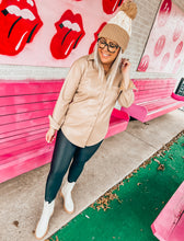 Load image into Gallery viewer, BuddyLove - Brielle Espresso Vegan Leather Button Up Top