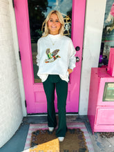 Load image into Gallery viewer, Ivory embroidered mallard mock neck sweater
