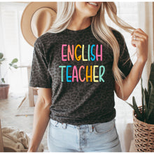 Load image into Gallery viewer, Black leopard school position specific tee
