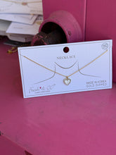 Load image into Gallery viewer, Gold heart rhinestone necklace
