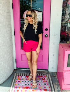 Textured crew top
