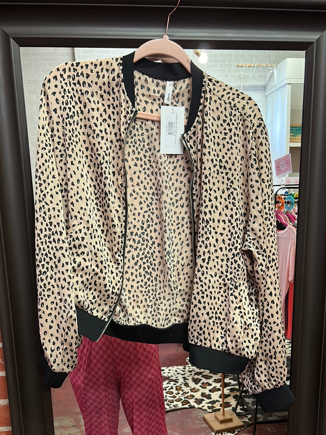 Leopard Glam Womens Jacket, Small