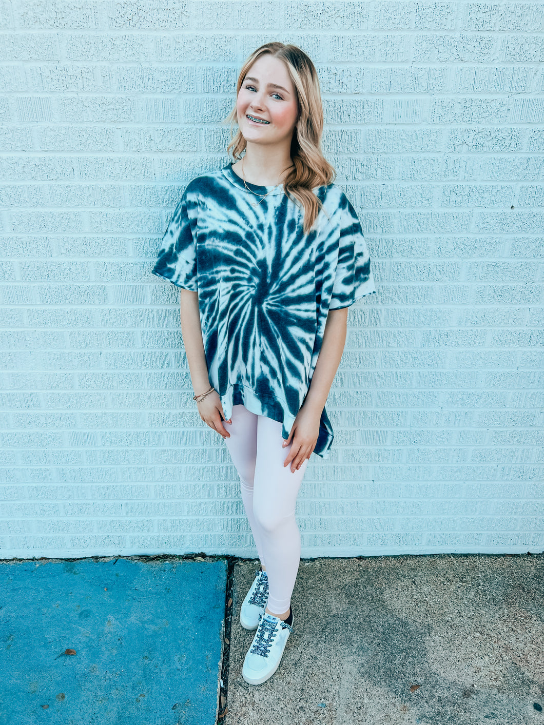 Tie-dye oversized French Terry Top