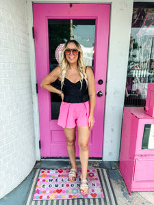 Spaghetti strap ruffle top