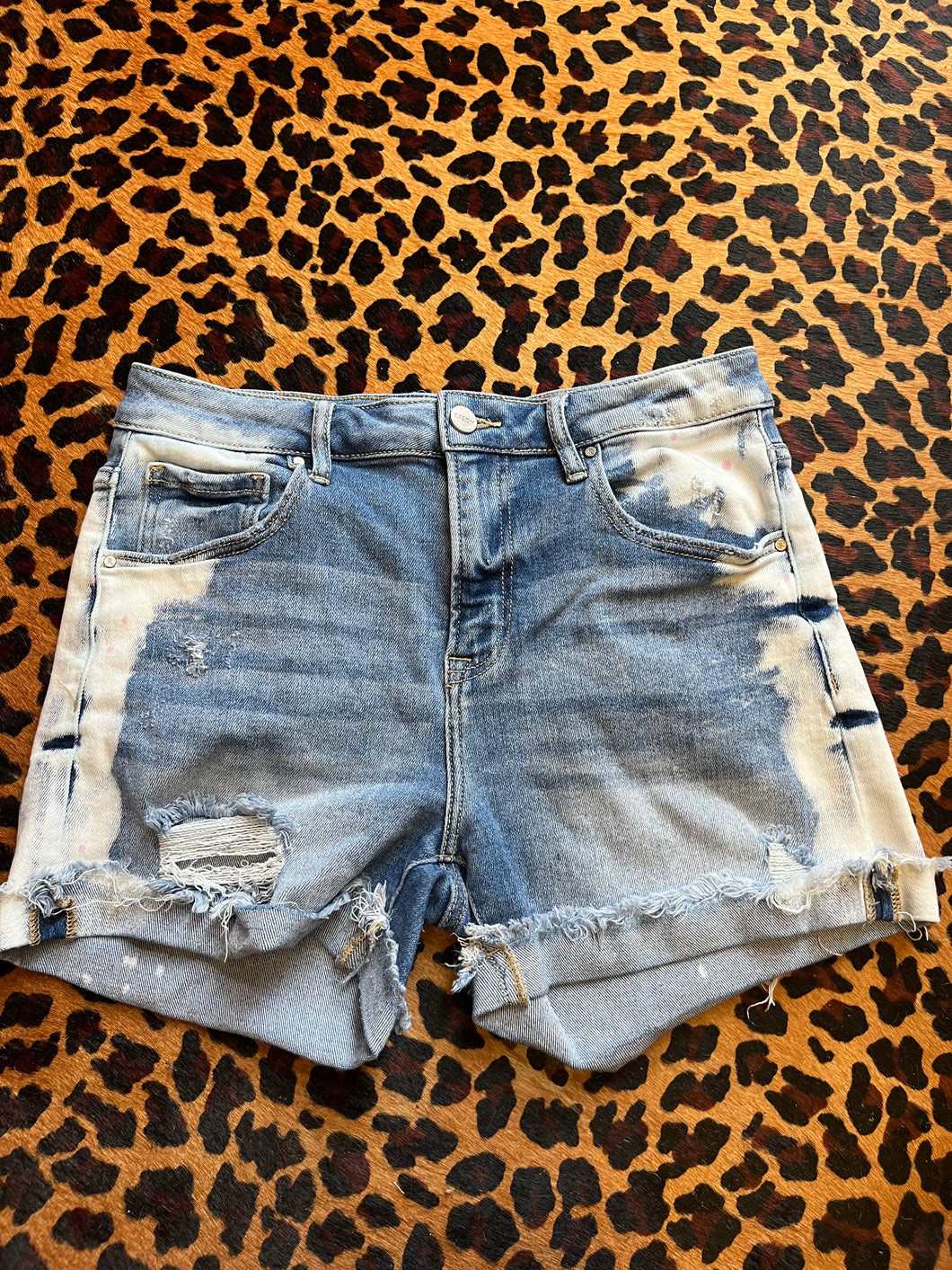 Denim Risen Shorts, Large