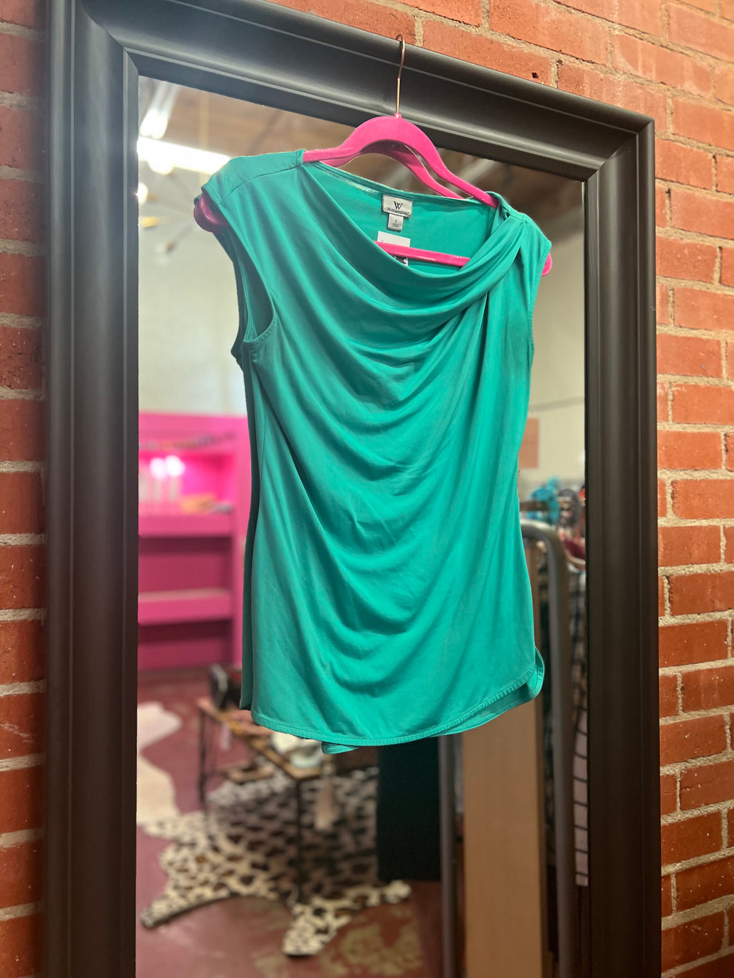 Green Worthington Womens Top, Small