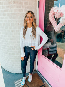 Side slit crop