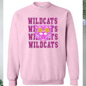 Wildcats Pink Faux Glitter Design