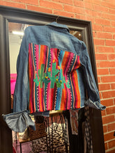 Load image into Gallery viewer, Denim/cactus on back Judith March Womens Jacket, Medium
