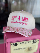 Load image into Gallery viewer, Just a girl who loves Jesus embroidery hat
