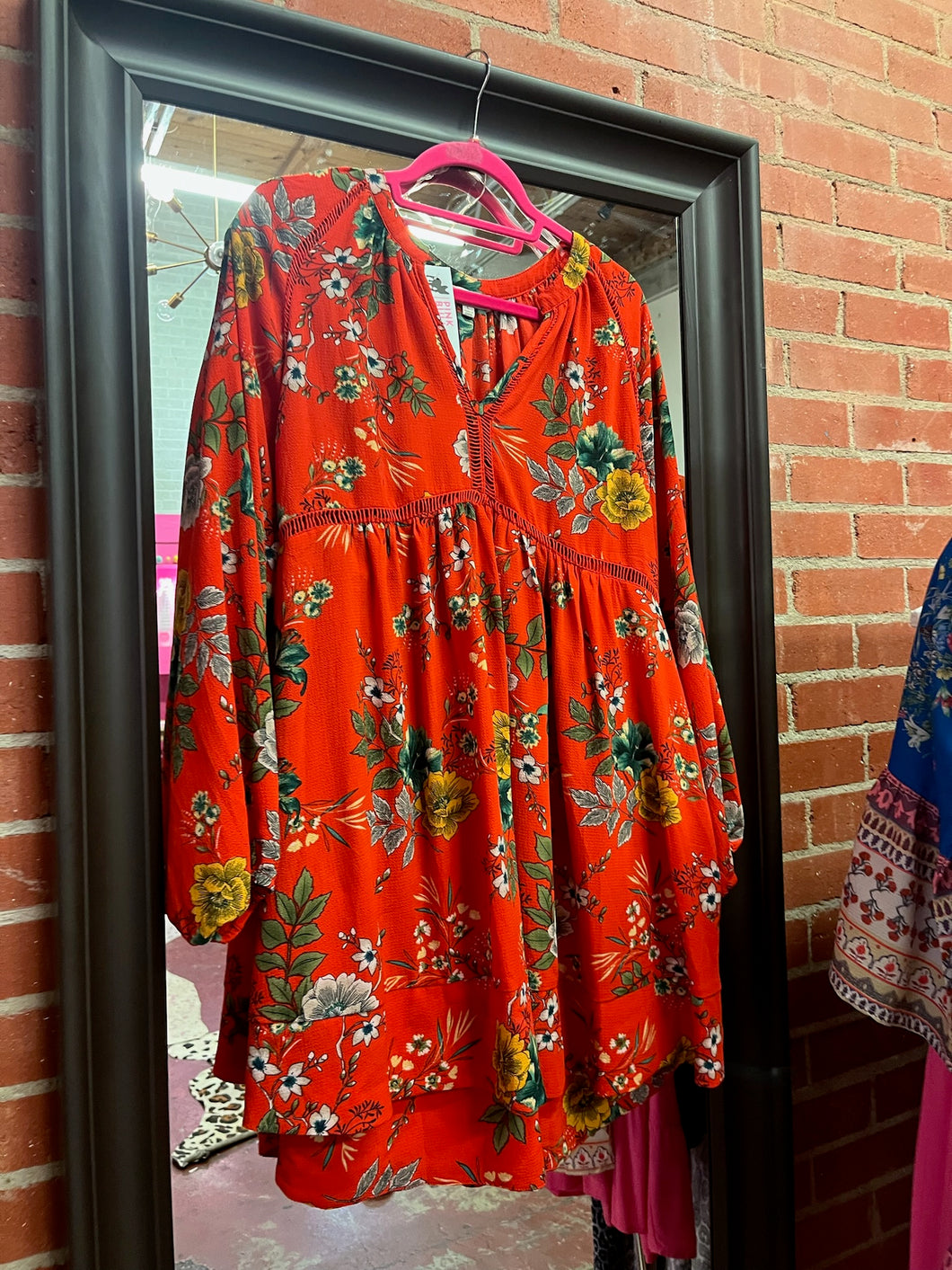 red/multicolor Umgee Womens Dress, Large