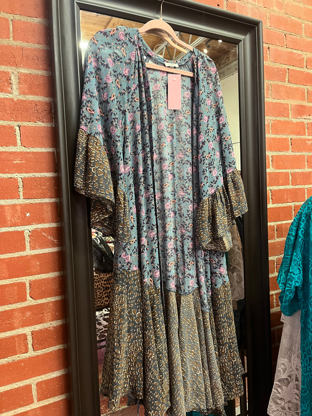 Purple floral Umgee Cardigan, Small