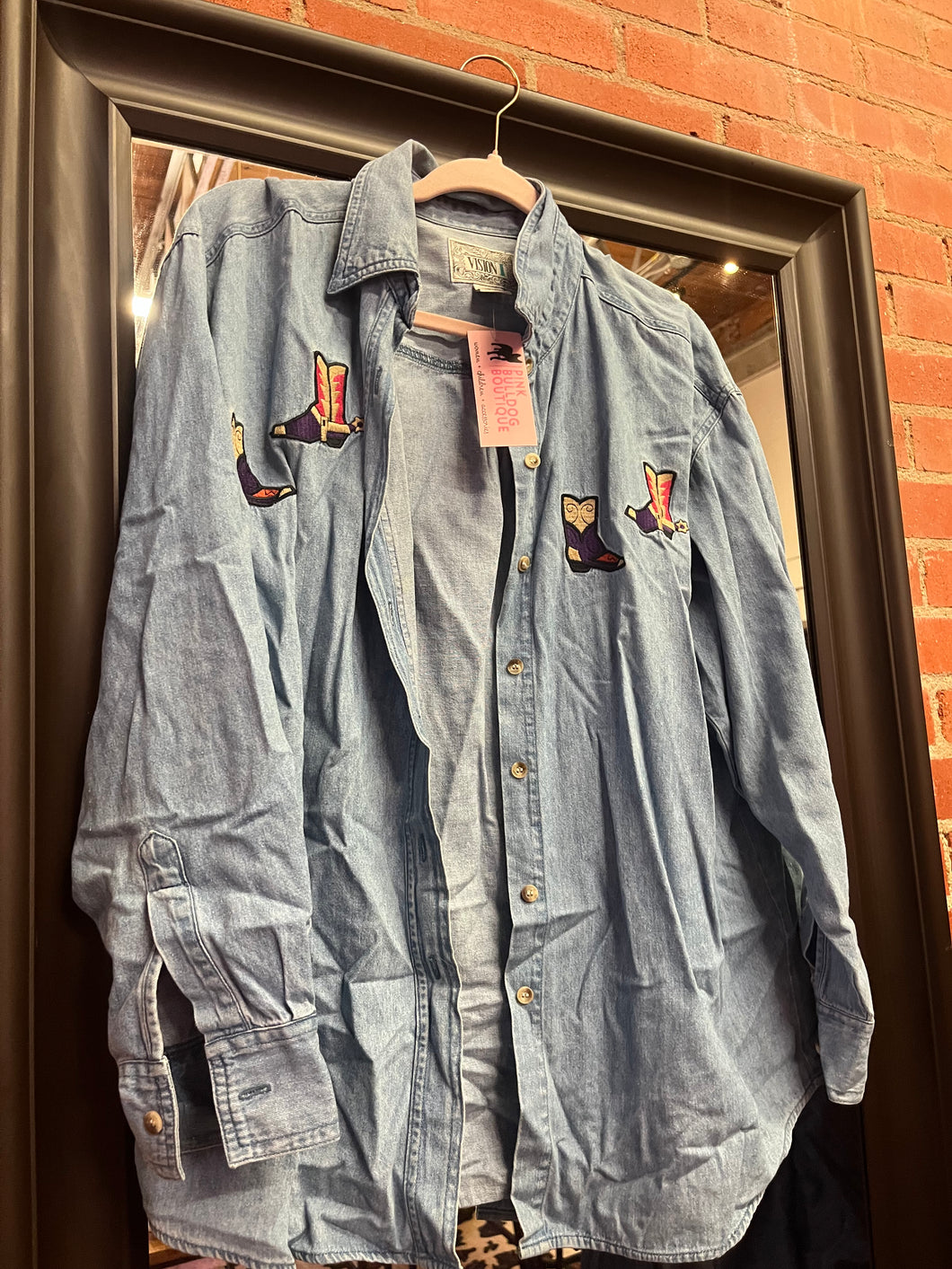 Denim vision Womens Jacket w/ boots, Large