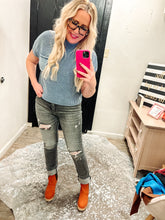 Load image into Gallery viewer, Mock neck short sleeve sweater top
