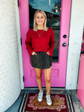 Load image into Gallery viewer, Animal Print Front Wrap Asymmetrical Overlay Skort
