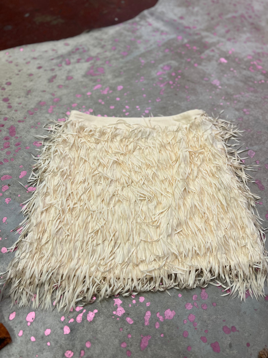 Cream Pol Skirt, Medium