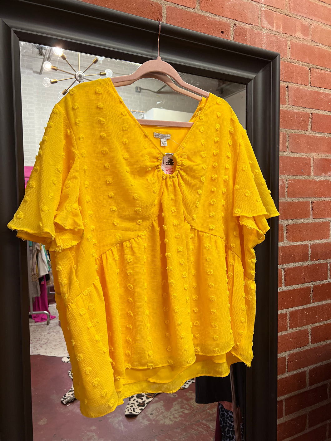Yellow Cato Womens Top, 22/24