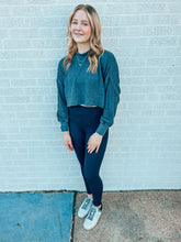 Load image into Gallery viewer, Waffle knit mineral washed Crop
