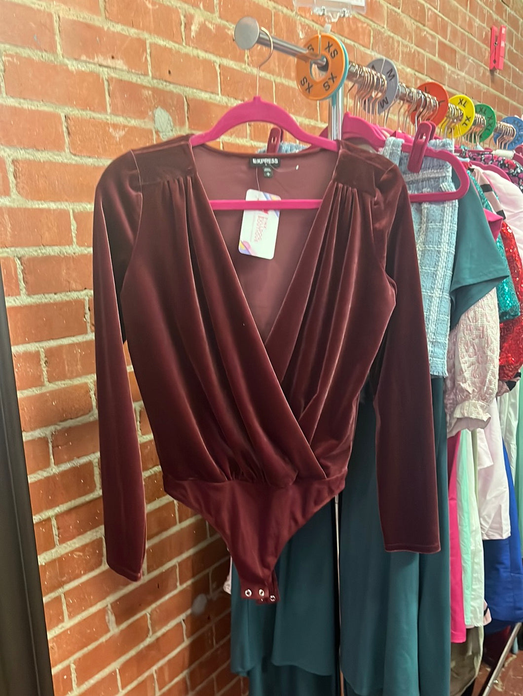 Maroon Express Bodysuit, Small