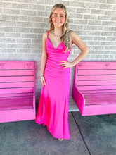 Load image into Gallery viewer, NEON PINK JOVANI womens formal dress, 2
