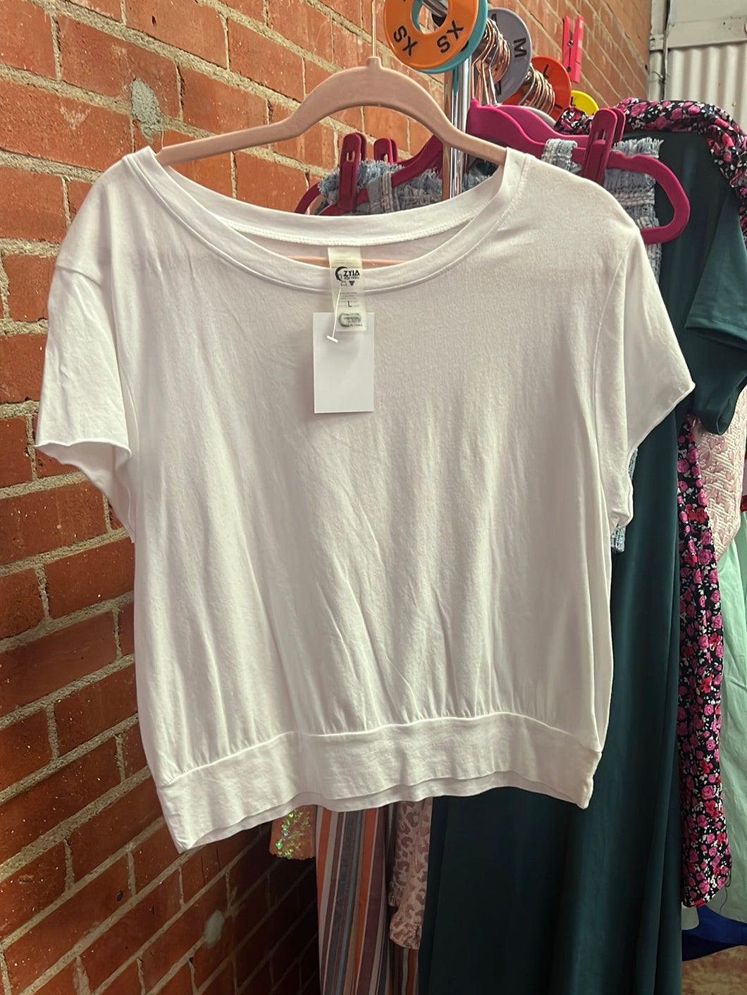 White Zyia Womens Top, Large