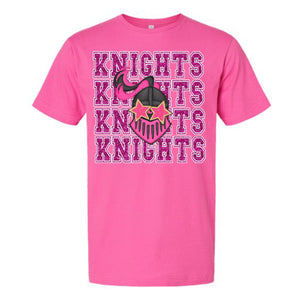 Knights Pink Faux Glitter Design