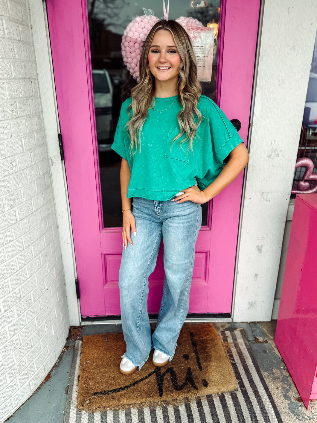 High rise non distressed wide leg jeans
