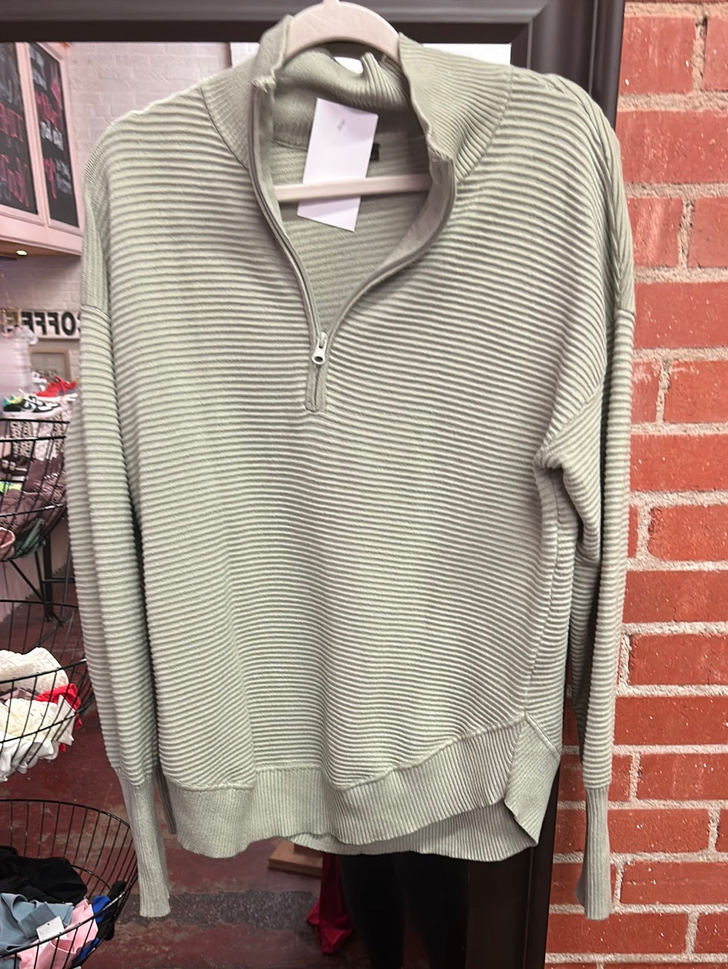 Sage Pink Bulldog Sweater, Large