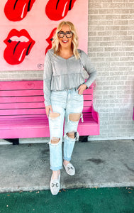 Long sleeve babydoll top