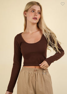 Ribbed stretchy crop top