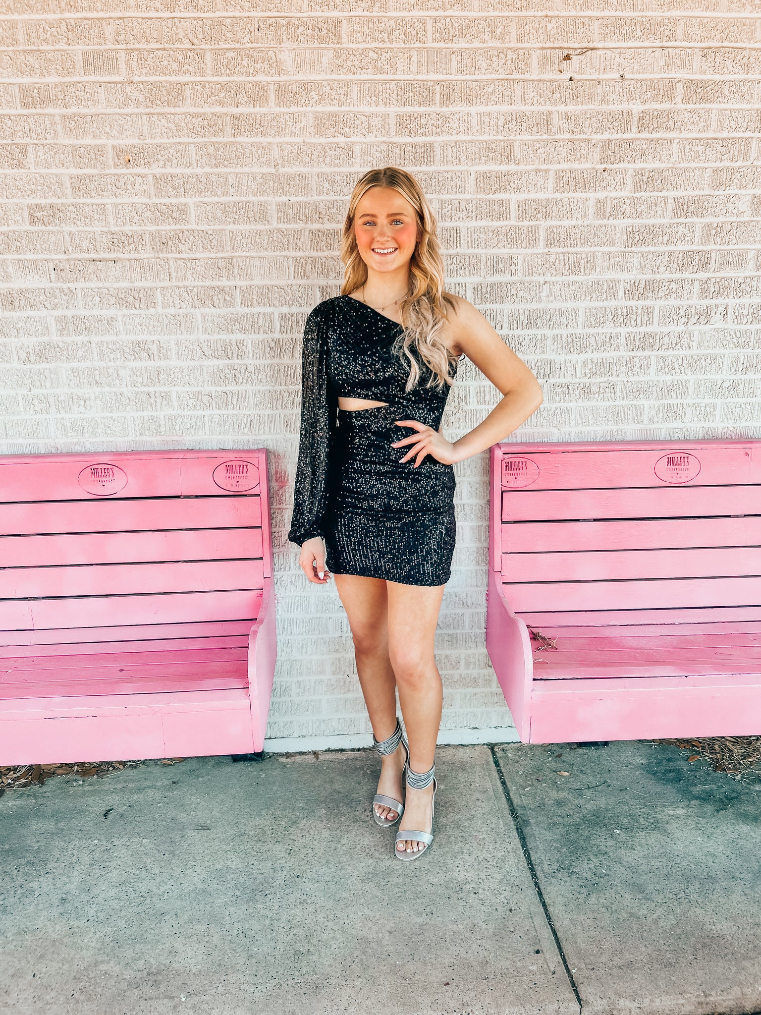 bulldog sequin dress Bulldogs Sequin Patch T-Shirt Dress Black Anchored Bliss Boutique