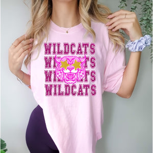 Wildcats Pink Faux Glitter Design