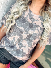 Load image into Gallery viewer, Camo slouchy tee
