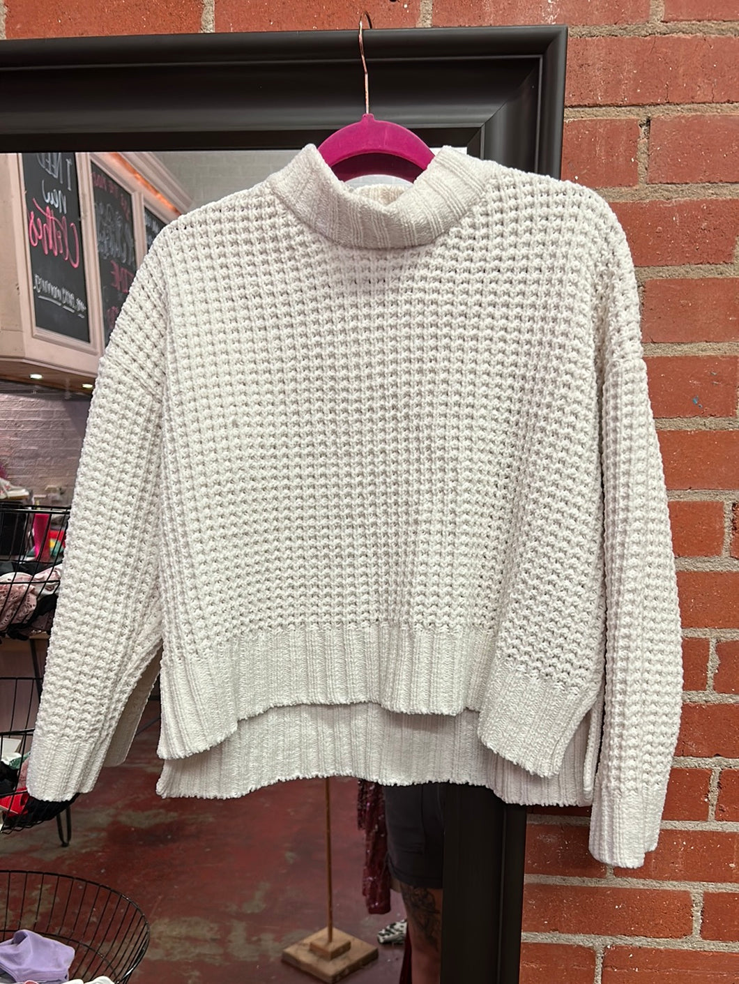 Ivory Altr'd State Sweater, XS