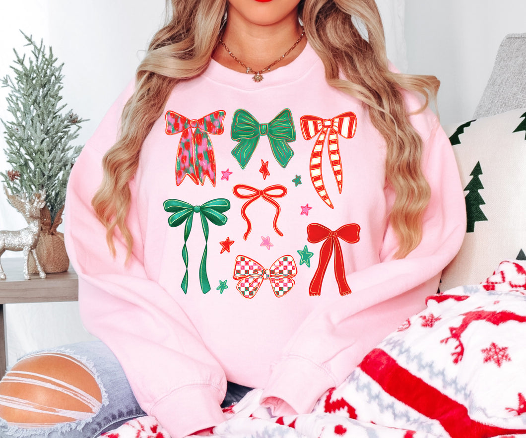 Christmas bow grid