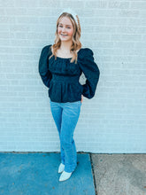 Load image into Gallery viewer, Midnight Romance Jacquard Top
